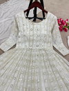 Sr 1597 Georgette Heavy Anarkali Readymade Suits Catalog